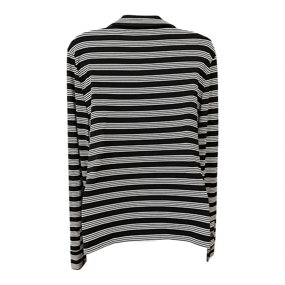 J. Crew Long-sleeve button-up‎ top in striped refined rib NWT